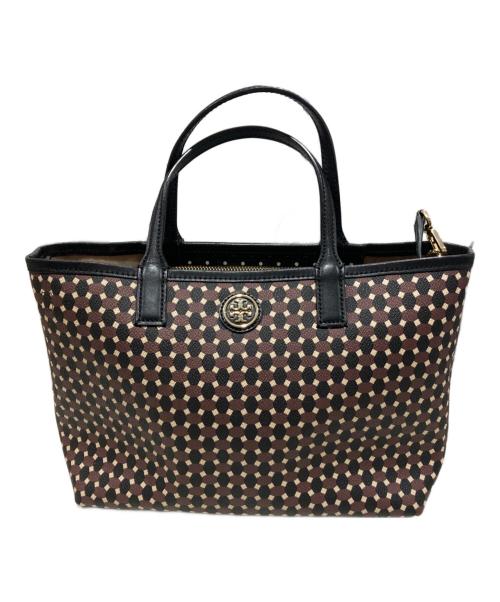 TORY BURCH（トリーバーチ）TORY BURCH (トリーバーチ) 2WAYバッグ ブラック×ブラウンの古着・服飾アイテム