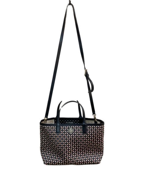 TORY BURCH（トリーバーチ）TORY BURCH (トリーバーチ) 2WAYバッグ ブラック×ブラウンの古着・服飾アイテム