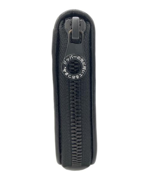 CUNE（キューン）CUNE (キューン) robita (ロビタ) レザーメッシュロングウォレット ブラックの古着・服飾アイテム