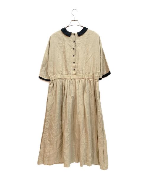 magali（マガリ）magali (マガリ) 半袖ワンピース ベージュ サイズ:表記無しの古着・服飾アイテム