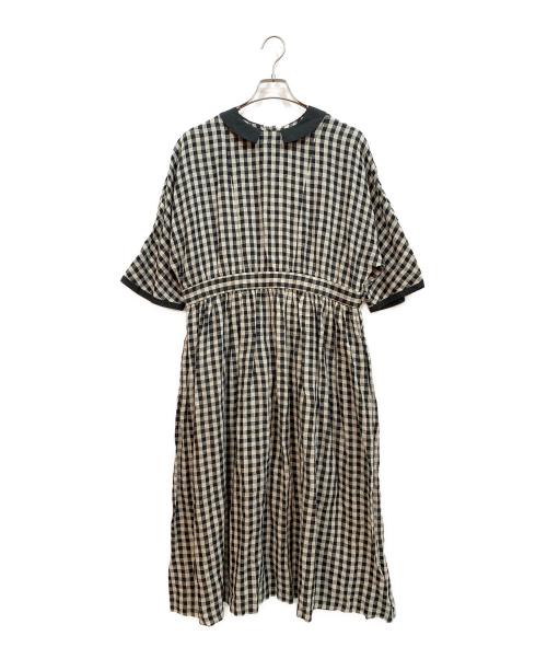 magali（マガリ）magali (マガリ) 半袖ワンピース ブラック×グレー サイズ:表記無しの古着・服飾アイテム