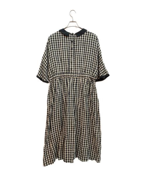 magali（マガリ）magali (マガリ) 半袖ワンピース ブラック×グレー サイズ:表記無しの古着・服飾アイテム