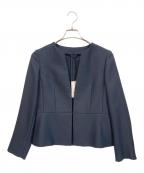 ANAYIアナイ）の古着「バスケットツイードペプラム ジャケット」｜ネイビー