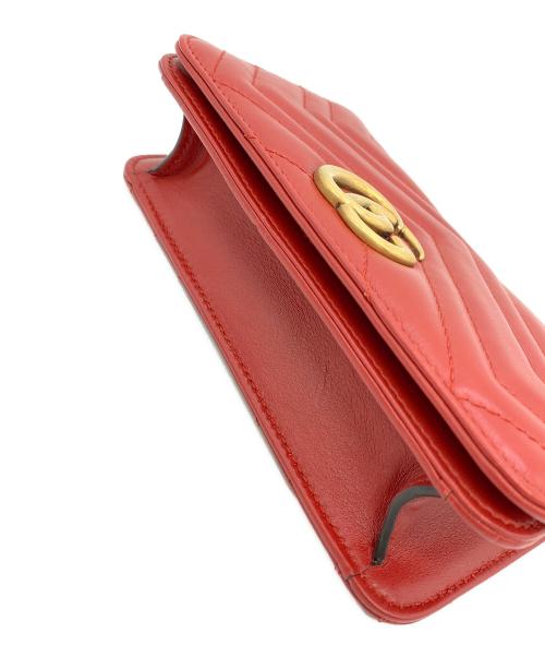 GUCCI（グッチ）GUCCI (グッチ) チェーンショルダーバッグ レッドの古着・服飾アイテム