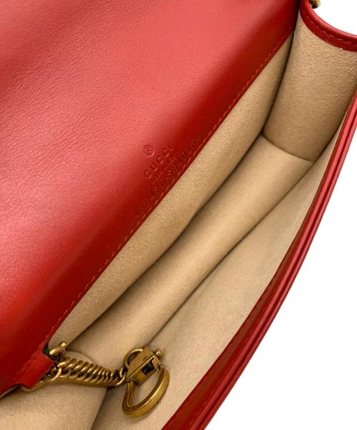 GUCCI（グッチ）GUCCI (グッチ) チェーンショルダーバッグ レッドの古着・服飾アイテム