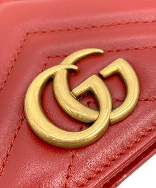 GUCCI（グッチ）GUCCI (グッチ) チェーンショルダーバッグ レッドの古着・服飾アイテム