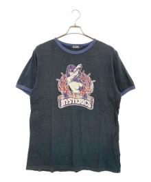 Hysteric Glamour（ヒステリックグラマー）の古着「リンガーTシャツ」｜ブラック×ネイビー