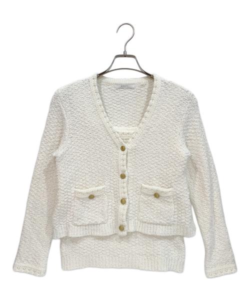 ANAYI（アナイ）ANAYI (アナイ) 厚手カーディガン ホワイト サイズ:38の古着・服飾アイテム