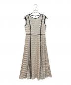 ANAYIアナイ）の古着「ノースリーブワンピース」｜ホワイト×ブラック