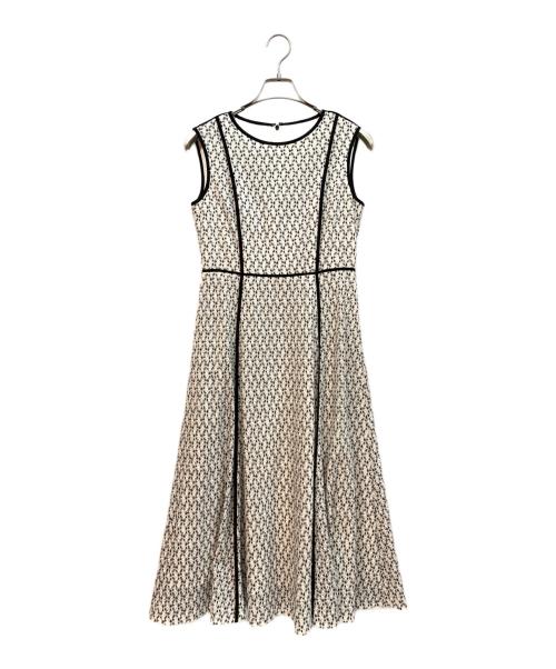 ANAYI（アナイ）ANAYI (アナイ) ノースリーブワンピース ホワイト×ブラック サイズ:36の古着・服飾アイテム