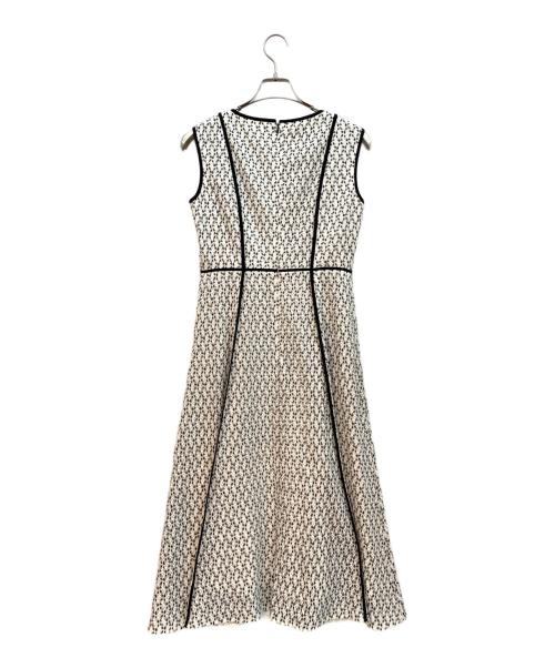 ANAYI（アナイ）ANAYI (アナイ) ノースリーブワンピース ホワイト×ブラック サイズ:36の古着・服飾アイテム
