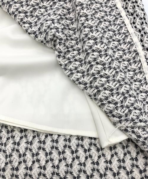 ANAYI（アナイ）ANAYI (アナイ) ノースリーブワンピース ホワイト×ブラック サイズ:36の古着・服飾アイテム