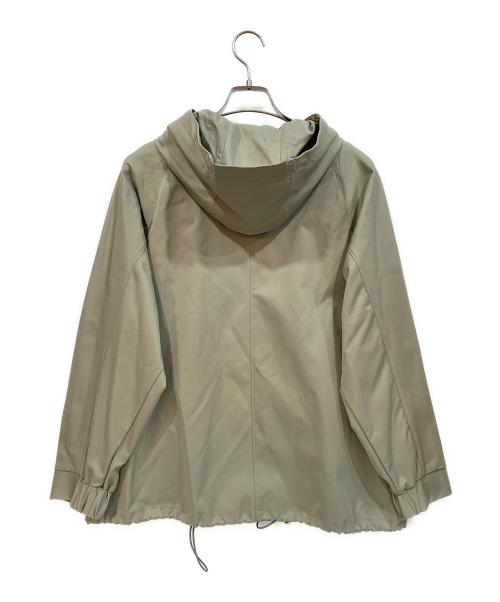 le.coeur blanc（ルクールブラン）le.coeur blanc (ルクールブラン) ツイルストレッチフードブルゾン グリーン サイズ:38の古着・服飾アイテム