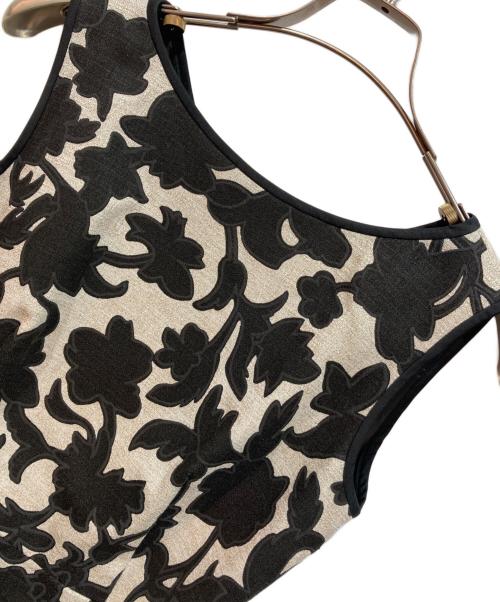 ANAYI（アナイ）ANAYI (アナイ) ノースリーブワンピース ブラック×ベージュ サイズ:36の古着・服飾アイテム