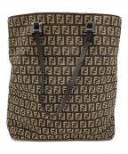 FENDIフェンディ）の古着「トートバッグ」｜ベージュ×ダークブラウン