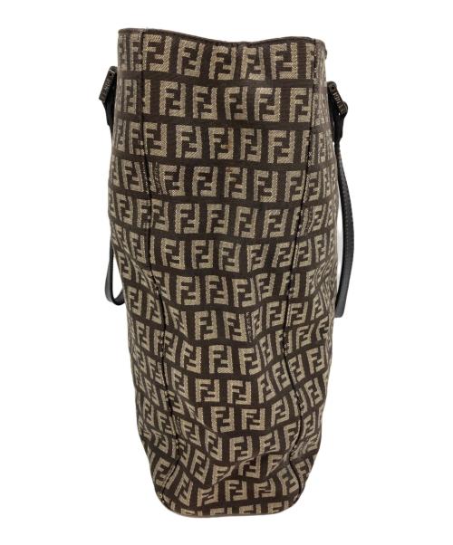 FENDI（フェンディ）FENDI (フェンディ) トートバッグ ベージュ×ダークブラウンの古着・服飾アイテム
