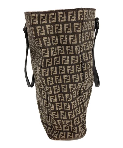 FENDI（フェンディ）FENDI (フェンディ) トートバッグ ベージュ×ダークブラウンの古着・服飾アイテム