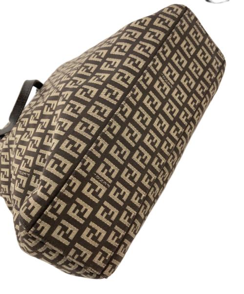 FENDI（フェンディ）FENDI (フェンディ) トートバッグ ベージュ×ダークブラウンの古着・服飾アイテム