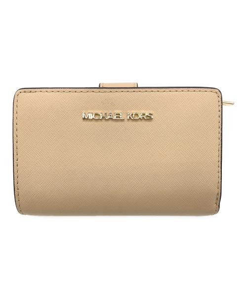 MICHAEL KORS（マイケル・コース）MICHAEL KORS (マイケルコース) 2つ折り財布 ベージュの古着・服飾アイテム