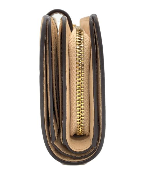 MICHAEL KORS（マイケル・コース）MICHAEL KORS (マイケルコース) 2つ折り財布 ベージュの古着・服飾アイテム