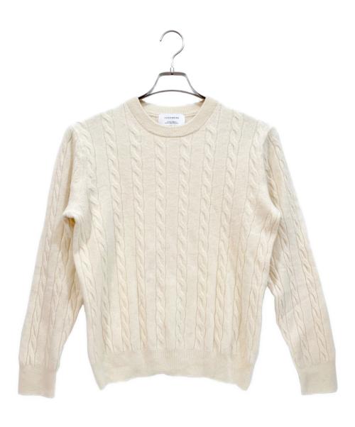 CASHMERE（カシミア）CASHMERE (カシミア) 厚手ニット ホワイト サイズ:Lの古着・服飾アイテム