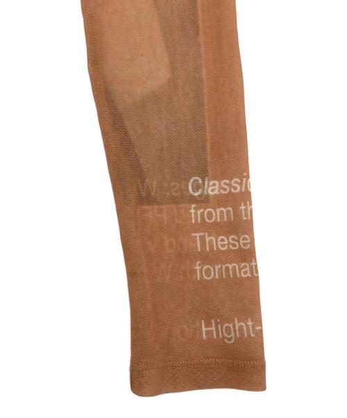 YOHEI OHNO（ヨウヘイオオノ）YOHEI OHNO (ヨウヘイオオノ) Our Basic＂Graphic Mesh Top / メッシュトップ ブラウン×グレー サイズ:36 未使用品の古着・服飾アイテム