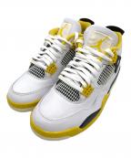 NIKEナイキ）の古着「Air Jordan 4 Retro / エア ジョーダン 4 レトロ」｜ホワイト×イエロー