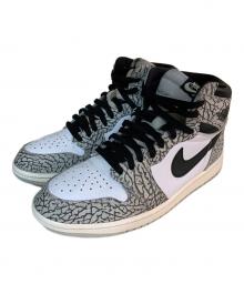 NIKE（ナイキ）の古着「Air Jordan 1 High OG "White Cement/Safari"」｜グレー×ホワイト