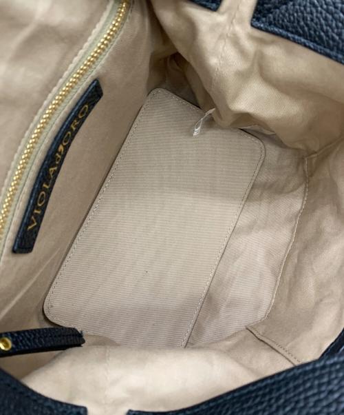 VIOLAd'ORO（ヴィオラドーロ）VIOLAd'ORO (ヴィオラドーロ) ラフィアシートカゴハンドバッグ ブラウンの古着・服飾アイテム