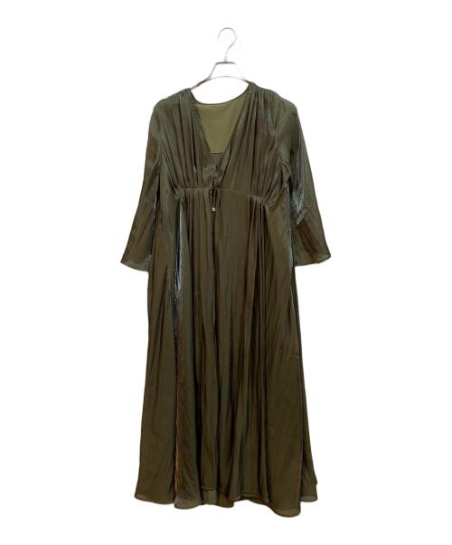 Ameri VINTAGE（アメリヴィンテージ）Ameri VINTAGE (アメリヴィンテージ) MEDI GATHER NEGLIGEE DRESS グリーン サイズ:Sの古着・服飾アイテム