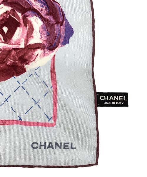 CHANEL（シャネル）CHANEL (シャネル) スカーフ ブルー×ピンクの古着・服飾アイテム
