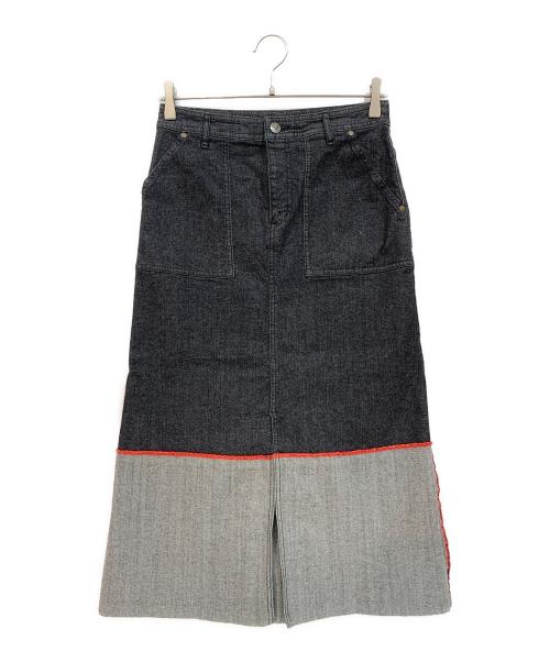 VIVIENNE TAM（ヴィヴィアンタム）VIVIENNE TAM (ヴィヴィアンタム) デニムスカート ブラック サイズ:40の古着・服飾アイテム