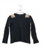 BURBERRY BLACK LABELバーバリーブラックレーベル）の古着「クルーネックニット」｜ブラック