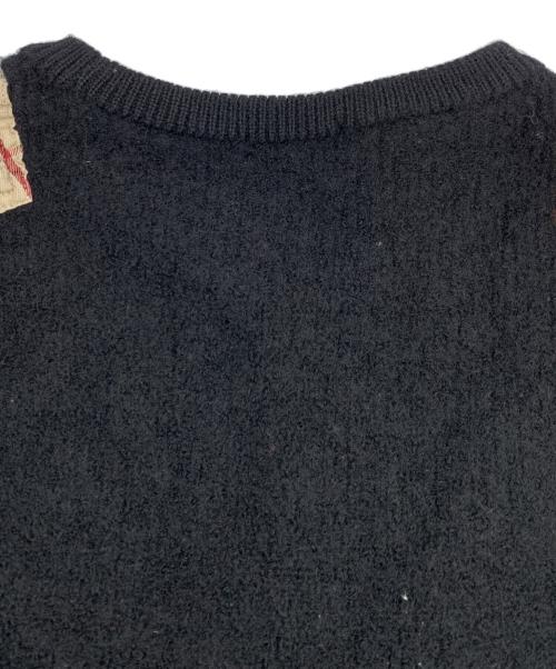 BURBERRY BLACK LABEL（バーバリーブラックレーベル）BURBERRY BLACK LABEL (バーバリーブラックレーベル) クルーネックニット ブラック サイズ:2の古着・服飾アイテム