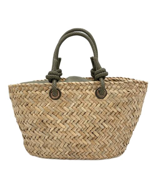 ANTEPRIMA（アンテプリマ）ANTEPRIMA (アンテプリマ) カゴバッグ ベージュ×グリーンの古着・服飾アイテム