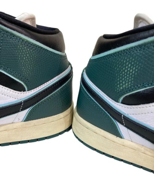 NIKE（ナイキ）NIKE (ナイキ) エア ジョーダン 1 MID SE グリーン×ホワイト サイズ:25㎝の古着・服飾アイテム