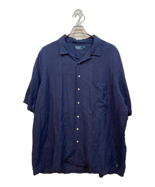 POLO RALPH LAUREN（ポロ・ラルフローレン）POLO RALPH LAUREN (ポロ・ラルフローレン) オープンカラーシャツ ネイビー サイズ:2XLの古着・服飾アイテム