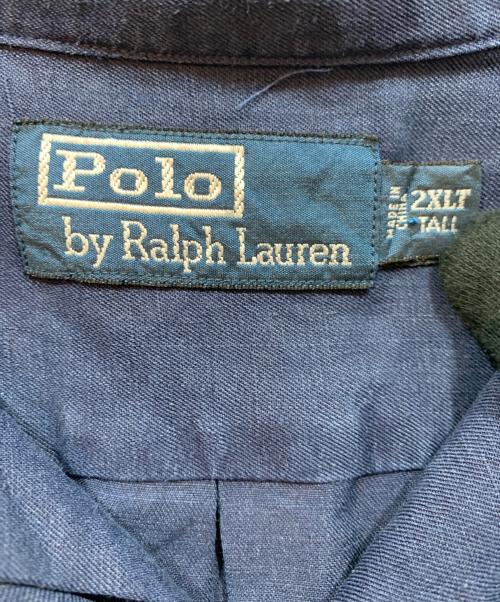 POLO RALPH LAUREN（ポロ・ラルフローレン）POLO RALPH LAUREN (ポロ・ラルフローレン) オープンカラーシャツ ネイビー サイズ:2XLの古着・服飾アイテム