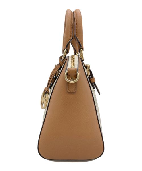 MICHAEL KORS（マイケル・コース）MICHAEL KORS (マイケルコース) 2WAYバッグ ベージュ×ブラウンの古着・服飾アイテム