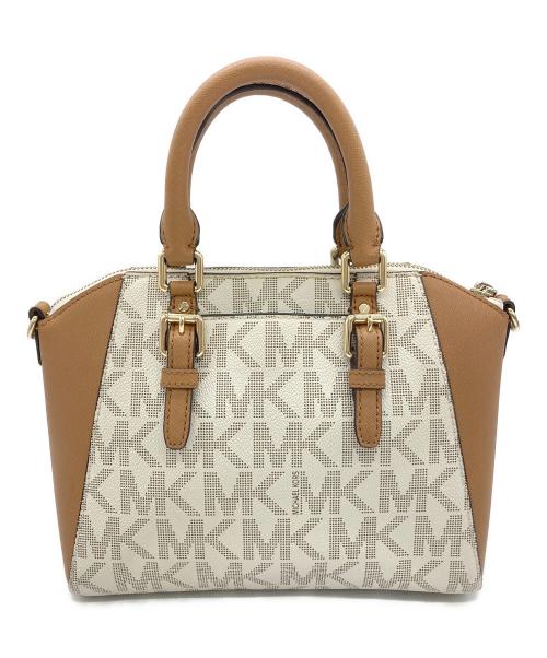 MICHAEL KORS（マイケル・コース）MICHAEL KORS (マイケルコース) 2WAYバッグ ベージュ×ブラウンの古着・服飾アイテム