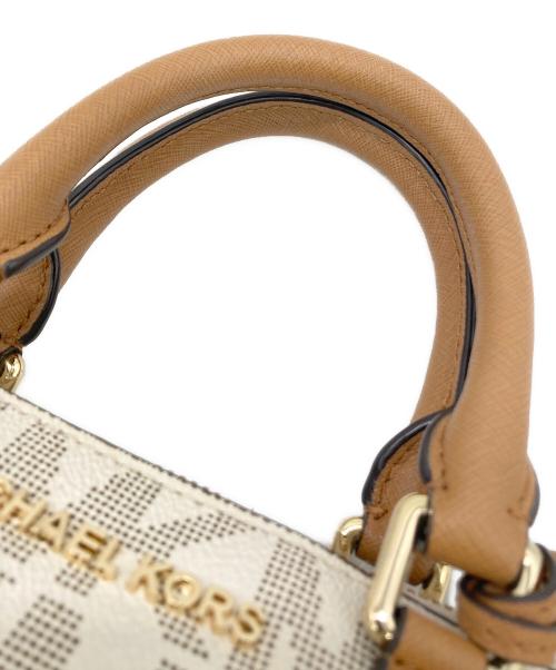 MICHAEL KORS（マイケル・コース）MICHAEL KORS (マイケルコース) 2WAYバッグ ベージュ×ブラウンの古着・服飾アイテム