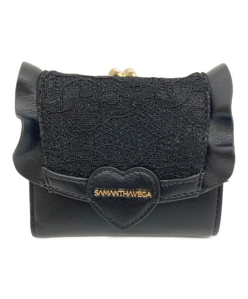Samantha Vega（サマンサベガ）Samantha Vega (サマンサベガ) レースハートベルト折財布 ブラックの古着・服飾アイテム