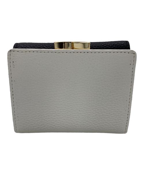 Samantha Thavasa（サマンサタバサ）Samantha Thavasa (サマンサタバサ) エムシュシュⅢ 口金折財布 ブラック×ホワイトの古着・服飾アイテム