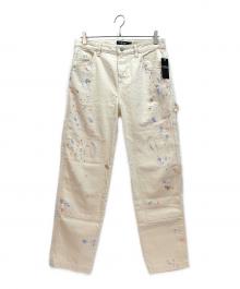 LAUREN RALPH LAUREN（ローレンラルフローレン）の古着「ペイントスパッターデニム」｜ホワイト