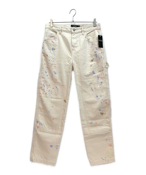 LAUREN RALPH LAUREN（ローレンラルフローレン）LAUREN RALPH LAUREN (ローレンラルフローレン) ペイントスパッターデニム ホワイト サイズ:4の古着・服飾アイテム