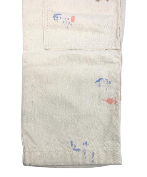 LAUREN RALPH LAUREN（ローレンラルフローレン）LAUREN RALPH LAUREN (ローレンラルフローレン) ペイントスパッターデニム ホワイト サイズ:4の古着・服飾アイテム