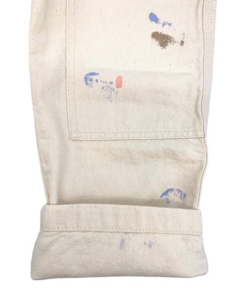 LAUREN RALPH LAUREN（ローレンラルフローレン）LAUREN RALPH LAUREN (ローレンラルフローレン) ペイントスパッターデニム ホワイト サイズ:4の古着・服飾アイテム