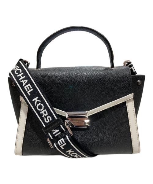 MICHAEL KORS（マイケル・コース）MICHAEL KORS (マイケルコース) 2WAYショルダーバッグ ブラック×ホワイトの古着・服飾アイテム