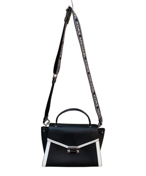 MICHAEL KORS（マイケル・コース）MICHAEL KORS (マイケルコース) 2WAYショルダーバッグ ブラック×ホワイトの古着・服飾アイテム
