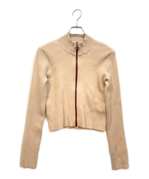 DIESEL（ディーゼル）DIESEL (ディーゼル) ジップニット ベージュ サイズ:Lの古着・服飾アイテム